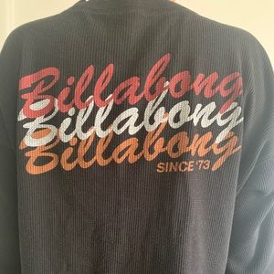 black thermal billabong cropped long sleeve